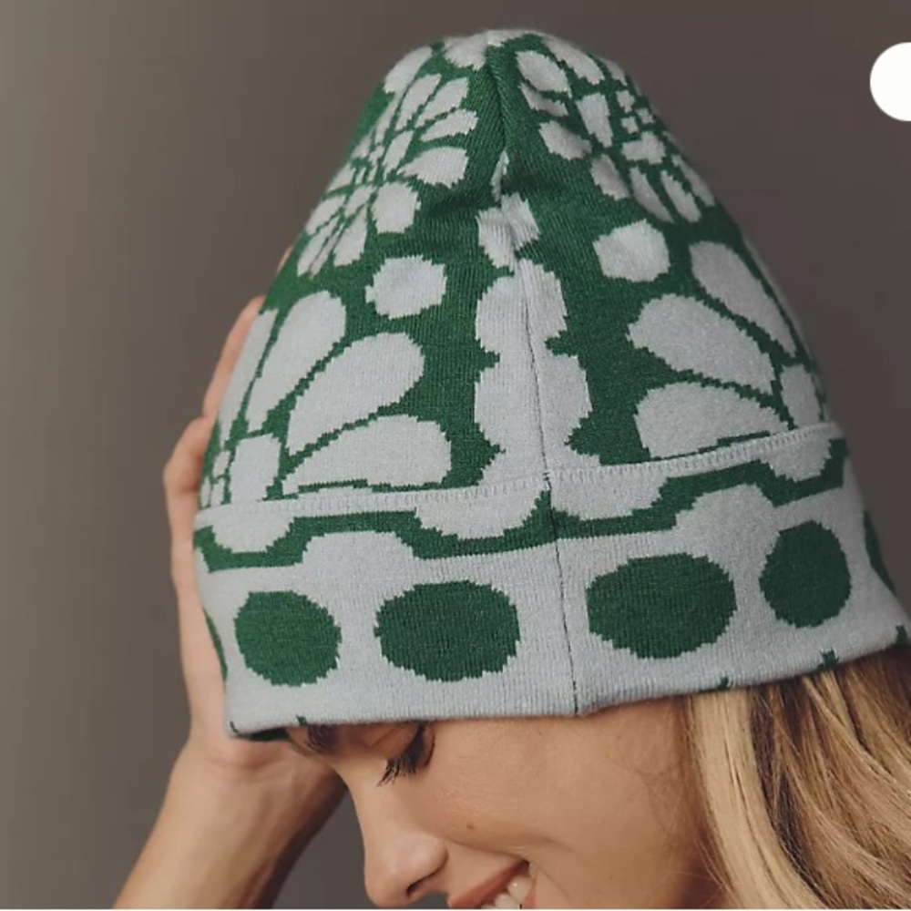 Farm Rio x Anthropologie Printed Beanie one size new with tags soft one size